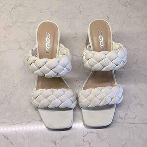 Braided sandals/heels that have never been worn.